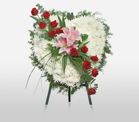 Heart Flower Arrangement Lahore - FromYouFlowers.pk