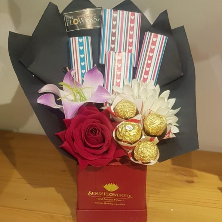 Flower and Chocolates Box Lahore - FromYouFlowers.pk