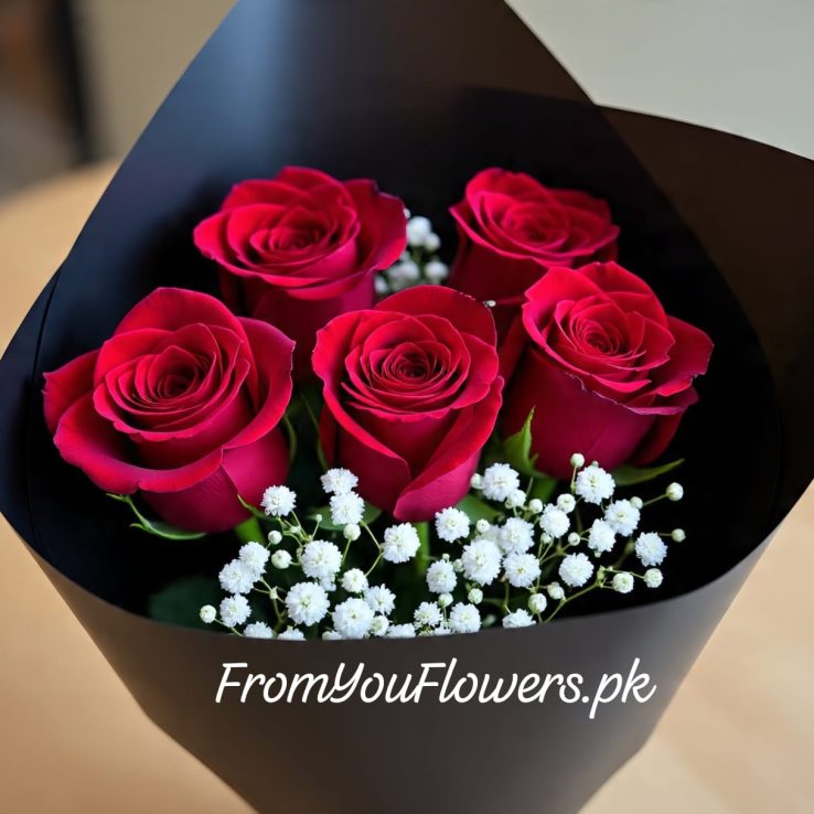 Luxury Rose Bouquet Lahore - FromYouFlowers.pk