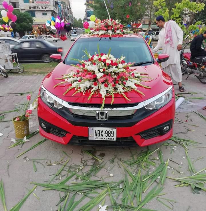 Wedding Car Flowers Decor Lahore - FromYouFlowers.pk