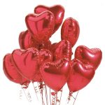 Reddish Heart Balloons
