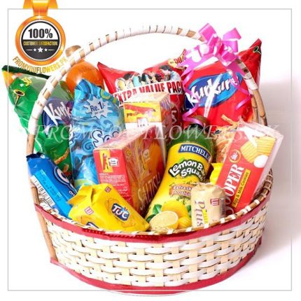 Snacks Gift Basket Pakistan - FromYouFlowers.pk