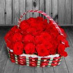 Heart Shape Roses Basket Lahore - FromYouFlowers.pk