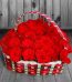 Heart Shape Roses Basket Lahore - FromYouFlowers.pk