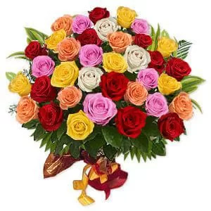 mix color rose basket