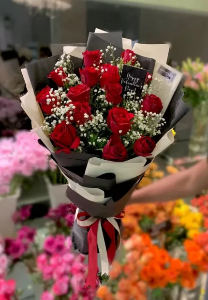 Happy Valentine's Day Flowers Karachi - FromYouFlowers.pk