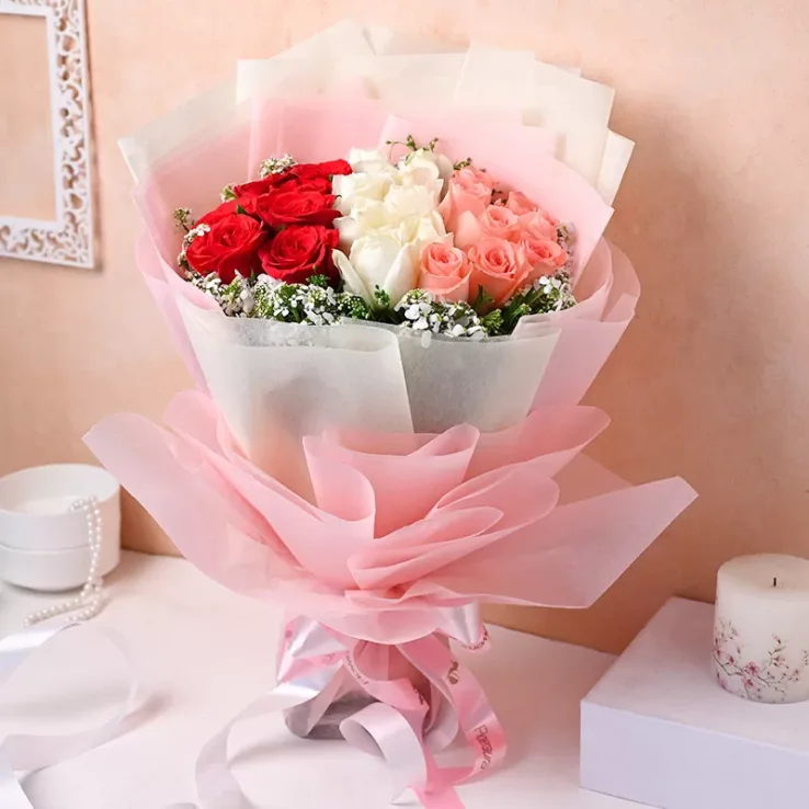 Pink Bouquet of Flowers Pakistan - FromYouFlowers.pk