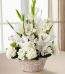 White Flowers Basket Lahore - FromYouFlowers.pk