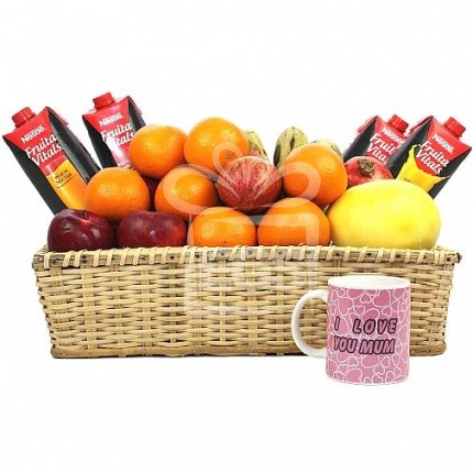 Fruit Basket and Mug Lahore - FromYouFlowers.pk