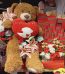 Valentines Teddy Bear Flowers Lahore - FromYouFlowers.pk