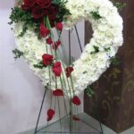 Heart Shape Funeral Flowers Lahore - FromYouFlowers.pk