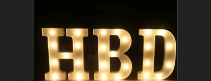 Birthday Letter Lights Pakistan - FromYouFlowers.pk