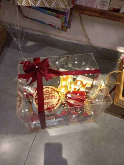 Cake in Acrylic Box Lahore - FromYouFlowers.pk