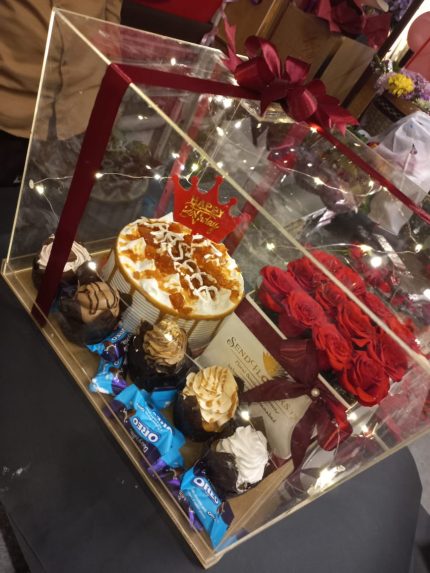 Valentine Acrylic Gift Box Lahore - FromYouFlowers.pk