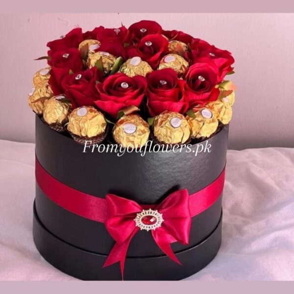 Valentine Flowers & Chocolate Box to Lahore - FromYouFlowers.pk