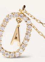 XDiamonds and Gold Letter A Necklace - Image 3