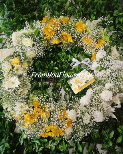 Condolence Flower Wreath Lahore - FromYouFlowers.pk