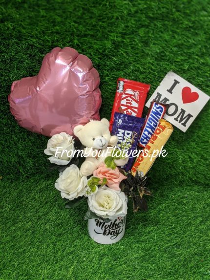 Mothers day Mug and Flowers Lahore - FromYouFlowers.pk
