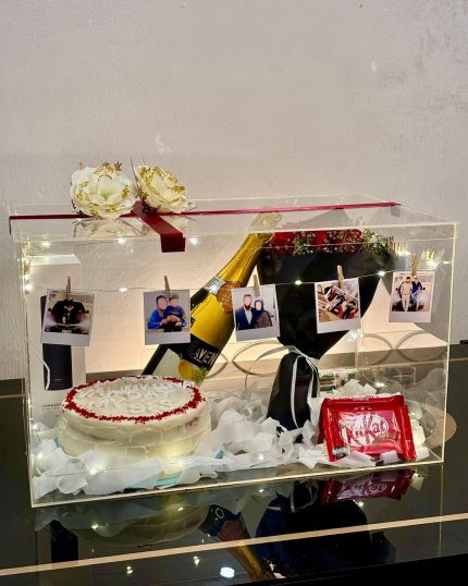 Acrylic Gift Box for Valentine Lahore - FromYouFlowers.pk