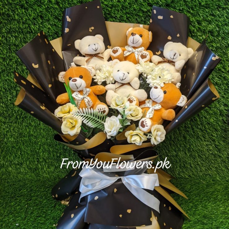 Teddy Bouquet for Her Lahore - FromYouFlowers.pk
