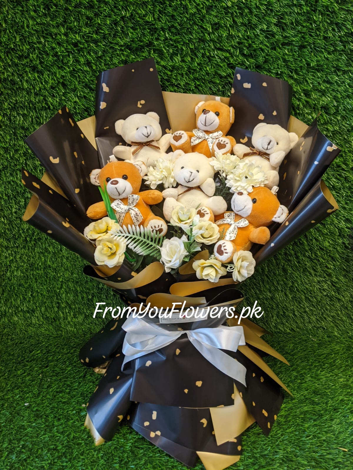 Bouquet Teddy Bear Teddy Bouquet for Her Lahore - FromYouFlowers.pk