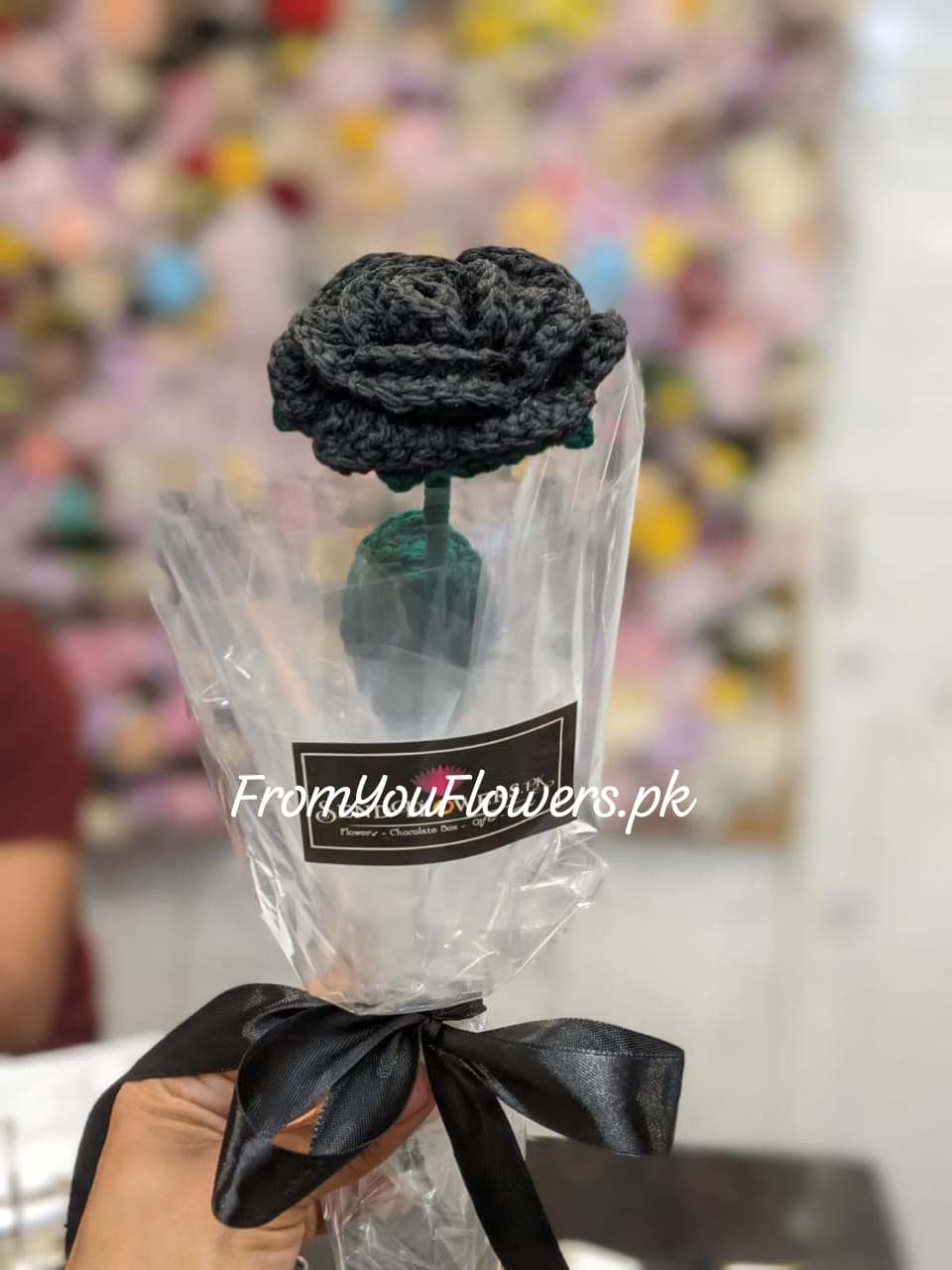 Black Rose Bouquet Hand Made Flower Lahore - FromYouFlowers.pk