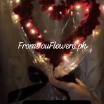 Rose Heart Bouquet Lahore - FromYouFlowers.pk