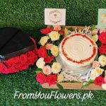 Cake with Flowers for Birthday Lahore - FromYouFlowers.pk