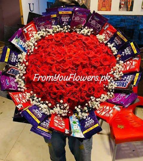 Chocolate Bouquet for Her Lahore - FromYouFlowers.pk