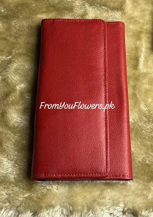 Men's Red Leather Wallet Pakistan - FromYouFlowers.pk