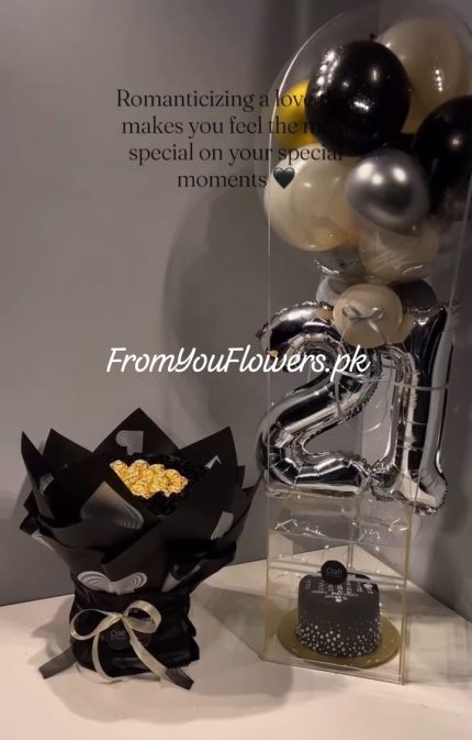 Cake and Flowers Combo Lahore - FromYouFlowers.pk
