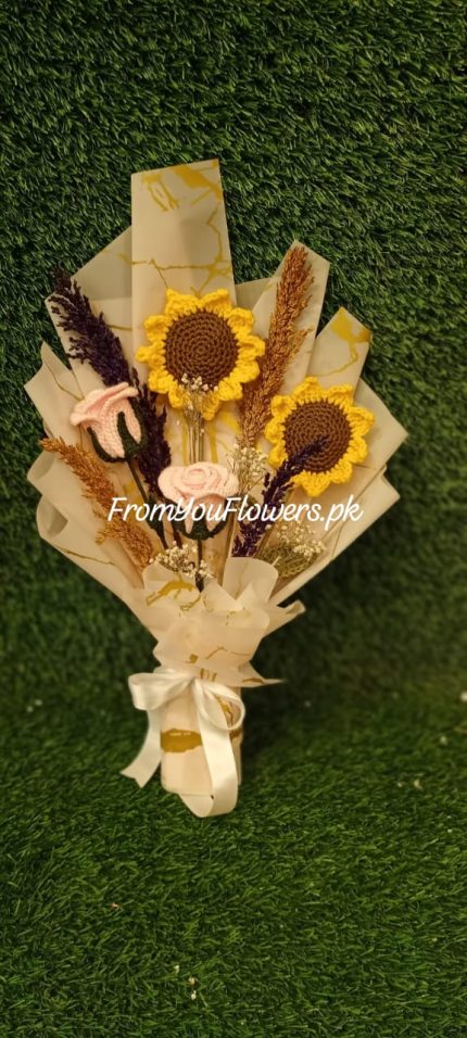 Crochet Bouquet Flowers Lahore - FromYouFlowers.pk