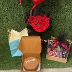 Valentine Roses and Cake Lahore - FromYouFlowers.pk