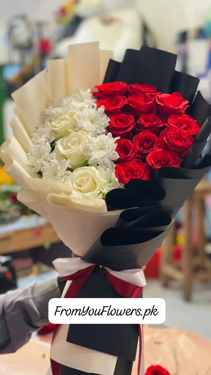 Bouquet for Love Valentine Flowers Shop Lahore - FromYouFlowers.pk