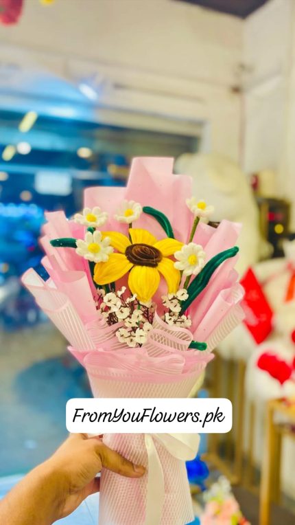 Handmade Sunflower Bouquet Lahore - FromYouFlowers.pk