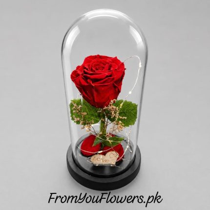 Glass Rose Flower Lahore - FromYouFlowers.pk