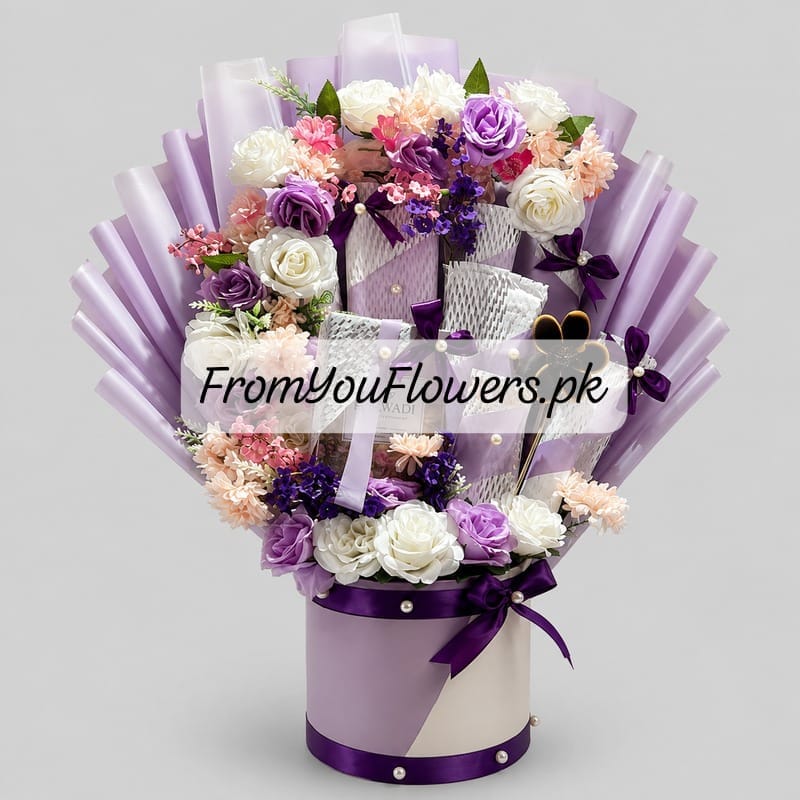 Purple Chocolate Box Send Chocolates & Flowers Lahore - FromYouFlowers.pk