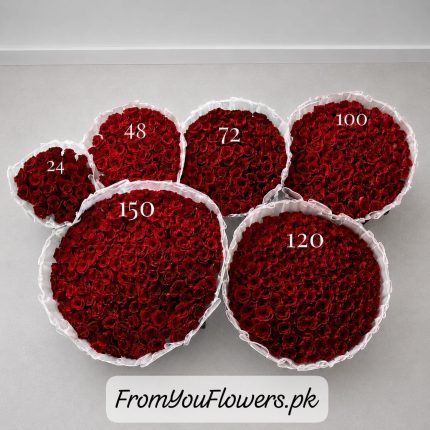 Surprise Red Roses Bouquet Lahore - FromYouFlowers.pk