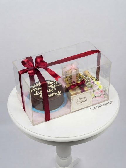 Umrah Mubarak Acrylic Box Lahore - FromYouFlowers.pk